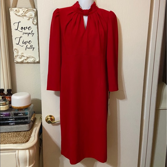 Calvin Klein red wear to work sz 10 - Picture 3 of 6